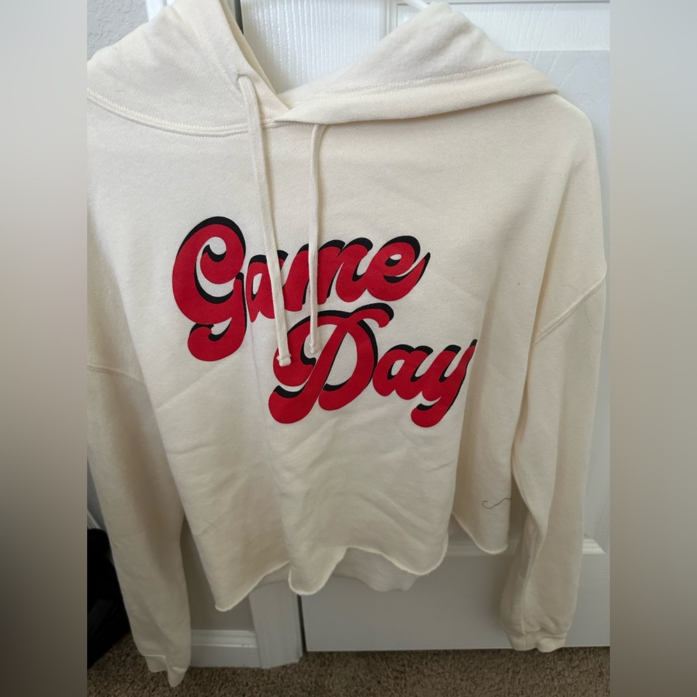 Game day cropped boutique hoodie